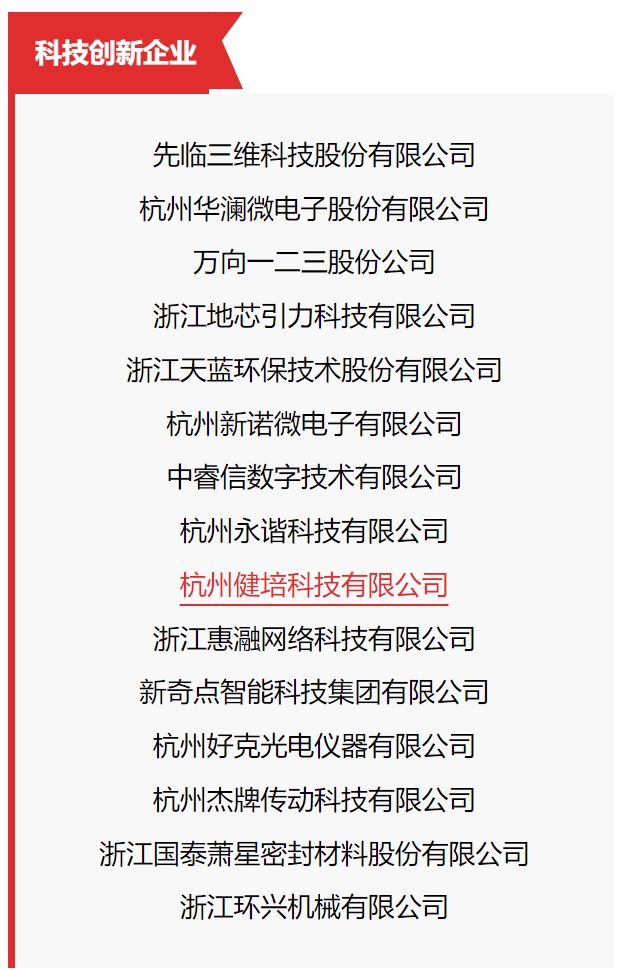 喜讯：健培科技再次荣登“萧山区百强企业”-新闻动态|健培科技